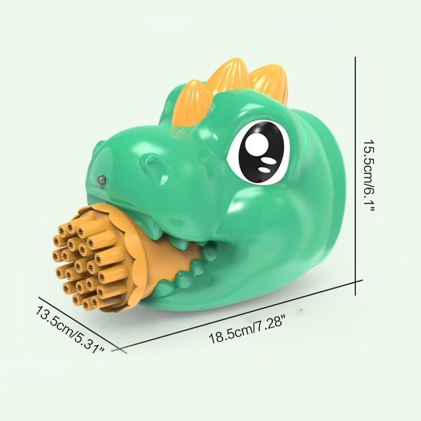 Dinosaurusmuotoinen saippuakuplakone, ulkoilmaleikkikalu, juhlalahja, sininen