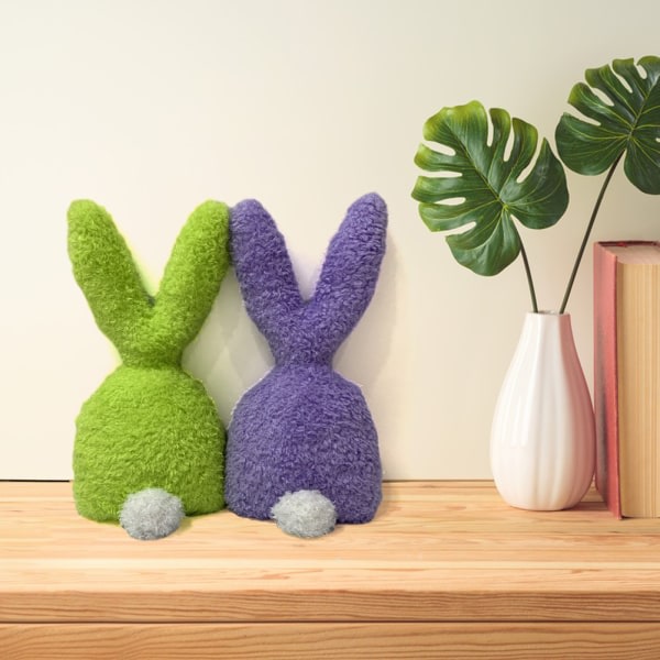 Påskfyllda kaninkuddar Bedårande fashionabla tecknade prydnad för hemmet Vit kanin
