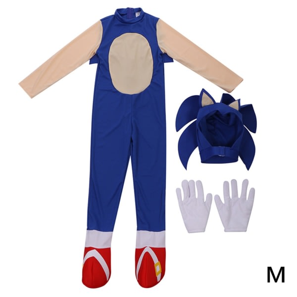 Barn Sonics Cosplay Kostym ja Handskar Mode Andas Bekväm Dräkt för Barnens Dag M vanlig