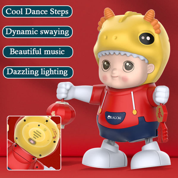 Electric Dancing Dragons Doll Toys Bedårande Audible Kids Bedroom Toys 2 låtar