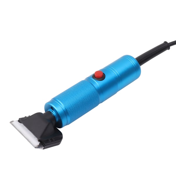 Elektrisk saueklipper Oppladbar dyrepleieklipper for sauer, geiter, hunder, blå EU-plugg 100-240V 0.8