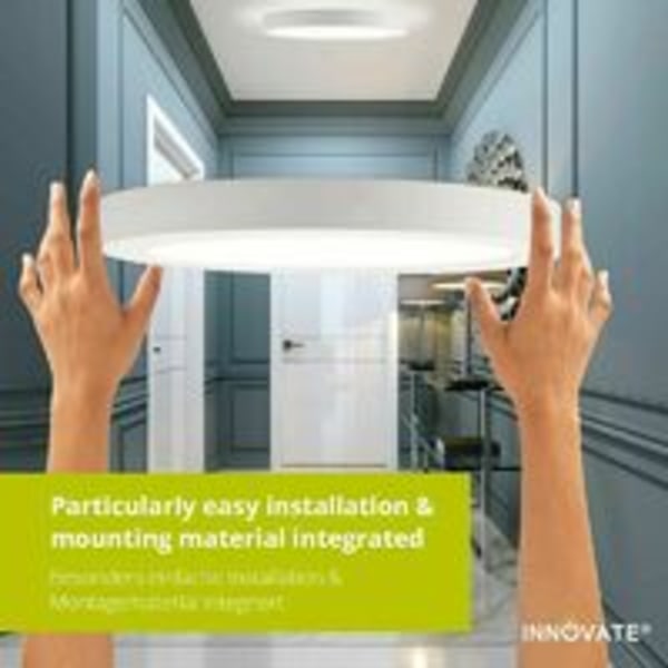 LED-kattovalaisin Liiketunnistimella Automaattinen Valo Ulkotiloihin Parvekkeelle Garagelle Sisäänkäynnille Käytävään Pyöreä Valaisin Helppo