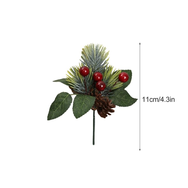 Simuleringsväxter for julfest Hemdekorationer Sticklingar 2st Handgjorda handgjorda konstgjorda tallkottar til jul（Stil 3）