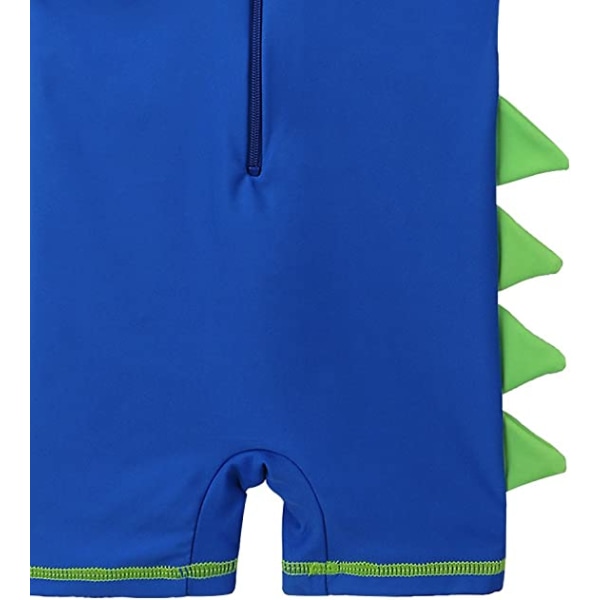Baddräkt för baby Kortärmad Badkläder i ett stycke Dragkedja Utslagsskydd Solskydd Cap UPF 50+ 6M-4Y Simmössa Badstrandkläder