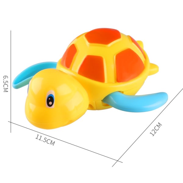 3-pak Baby Wind Up Turtle Water Shower Float Leksaker Gul