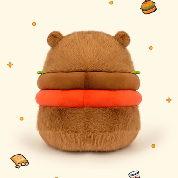 Realistisk Capybara Burger Plys, sød Capybara Fyldte Dyr Pude Plys Legetøj