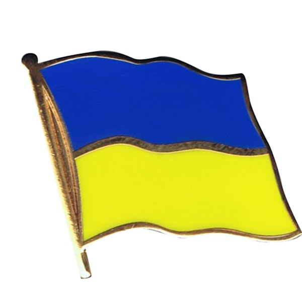Ukrainsk flaggknapp i metall för UA Ukiain Viftande flaggknappar för Ua Patriotisk badge Hatt Knapp Kläder Ryggsäck Brosch