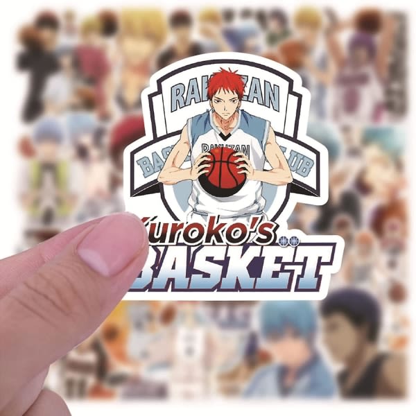 50 st japanska Anime Kuroko's Basketball Tarrat Vattentät Vinyyli Kawaii Tarrat För Barn Tonåringar Vuxen Skateboard Dator Laptop Gitarr