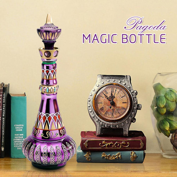 Creative Magic Purple Elf-flaska Handmålad hartshantverksprydnad för hempagoden