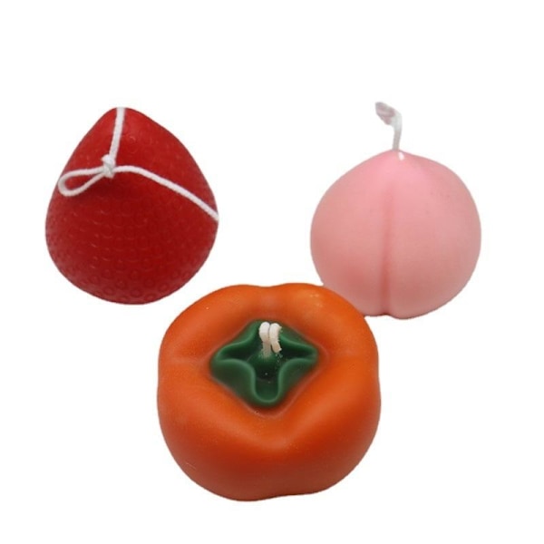 Ljusformar ljus stearinljus DIY gjutformar i silikonform persimmon