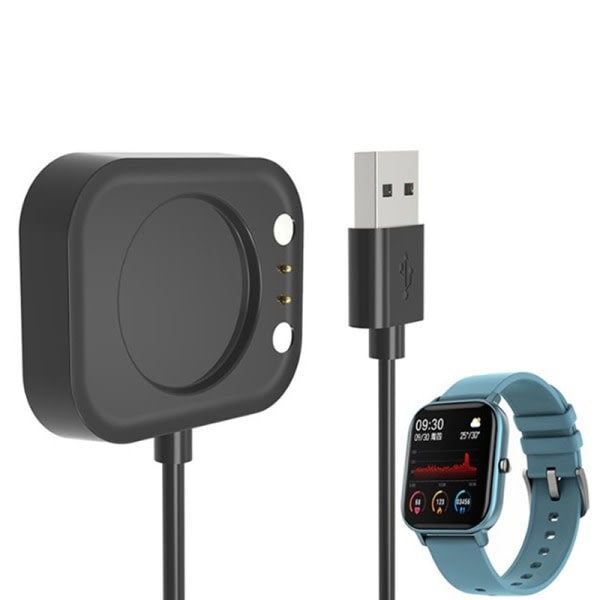 Svart USB Laddkabel Laddningsvagga För Smart Watch