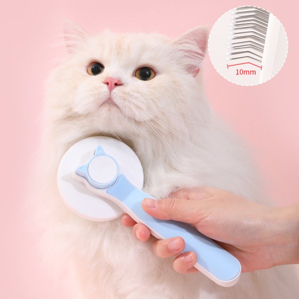 Cat Grooming Brush for at fälla og pleje skal fjernes underull Grå