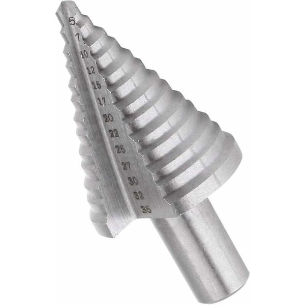 2. forsänkt borr, dubbelslits forsänkt stegborr (5mm-35mm) med titanbeläggning, sterk, perfekt for skrumejselborrning på St.