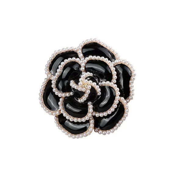 women's high-end pearl camellia brooch 2pcs