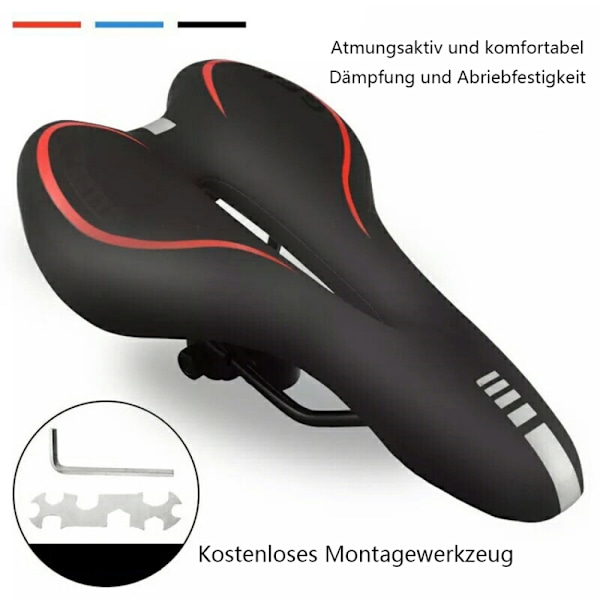 SPGOOD Pyörän Satula Mies Nainen Mukava Leveä Pehmeä Geeli Ergonomisesti Muotoiltu Pyörän Satula Kansi Ja Avaimella Maastopyörä MTB Trekking Maantiepyörä