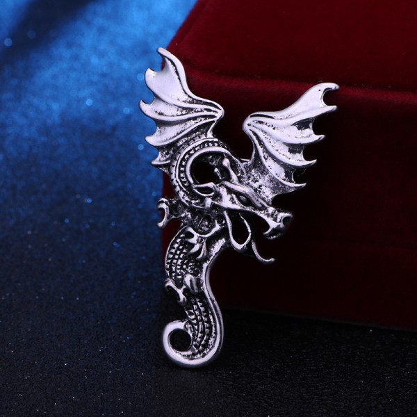 Animal Lapel Safety Pin Punk Suit Tie Pin silver