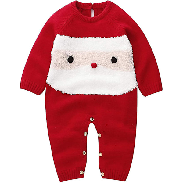 Baby Juleoutfit Nyfødt Baby Drenge Onesie Første Jul Pige Outfit 90size