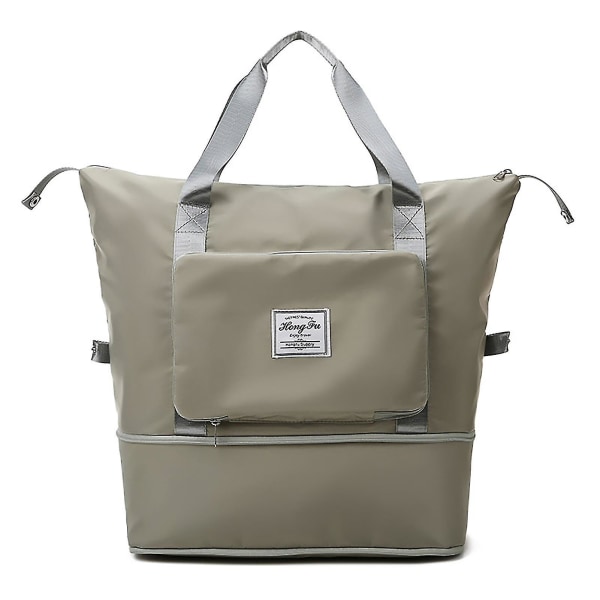 Sammenleggbar stor kapasitet reise duffel bag polyester ripe