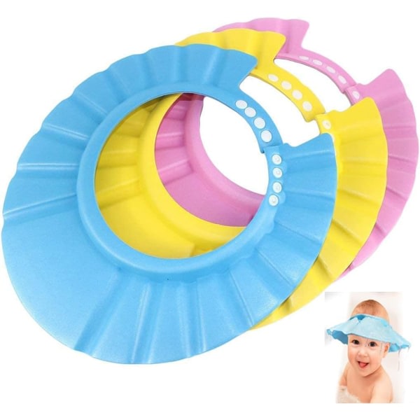 3 stk Baby Shower Cap, Justerbar Solhat, Baby S