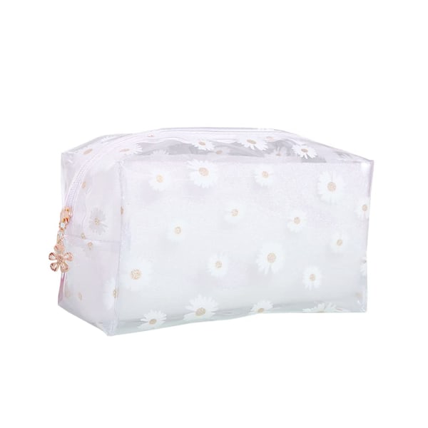 Clear Daisy Makeup Bags Flower Cosmetic Bag Travel Wash