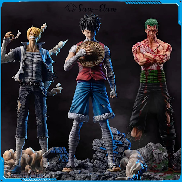 30 cm One Piece Anime Action Figur Roronoa Zoro Vinsmoke Sanji Ställning Pvc Staty Staty Modell Collection Pojke Leksak Presenter