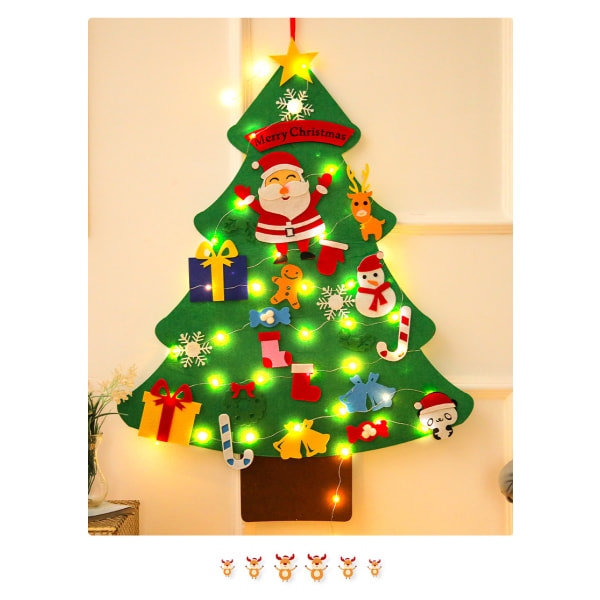filt juletræssæt Glædelig jul DIY wCrm light