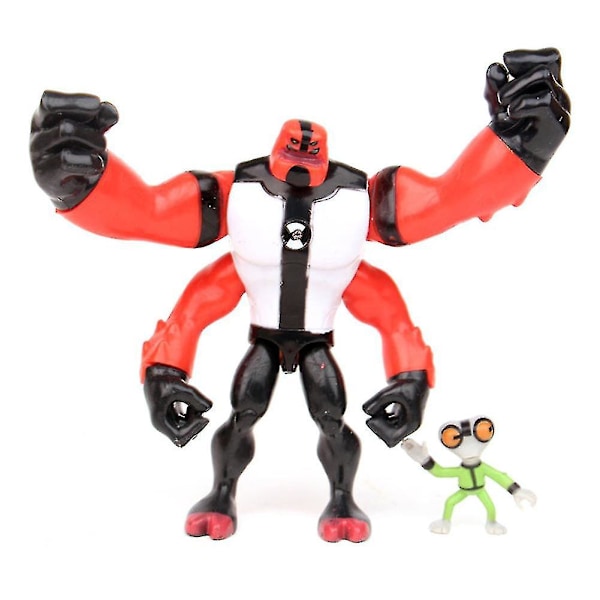 Haloppe 9 stk Ben 10 Kineceleran Heatblast LED Actionfigurer Barn Lekegave Skrivebordsdekor