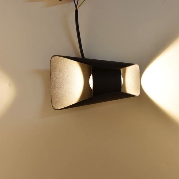 LED Vägglampa Alumiini Body Varm Vägglampa Upp Ner Korridor LED Vägglampa Utomhusljus Vägglampa för Innergård Korridor Korridor 6W AC85-265V