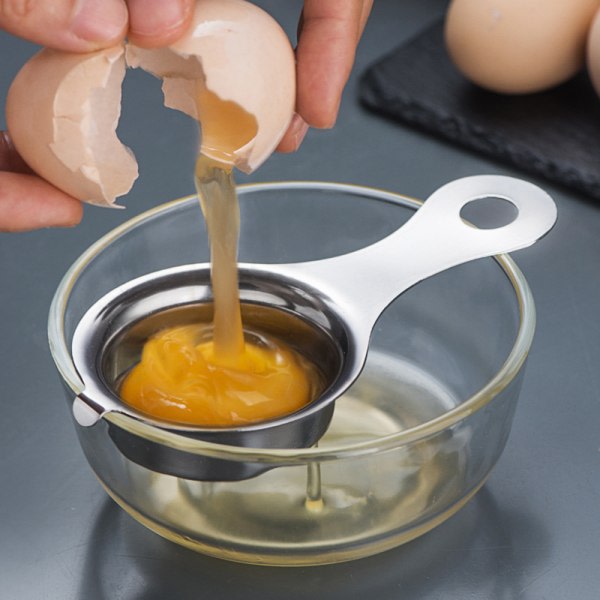 Äggulaseparator i rostfritt stål Profesjonelt äggfilter Creative Baking Tool Single