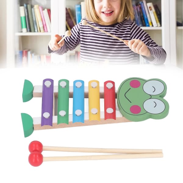 Trä Xylofon Flerfärgad Baby Percussion Musikinstrument Leksaker för förskoleinlärning