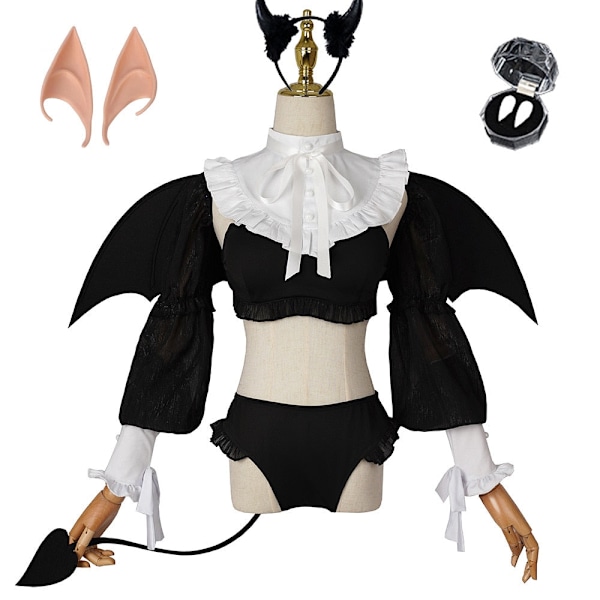 Anime Rizu Kyun Cosplay -asu My Dress Up Darling Cosplay Kitagawa Marin Bikini Cosplay -asu Kuroe Shizuku Peruukki Täysi setti ilman peruukkia Full set without wig S