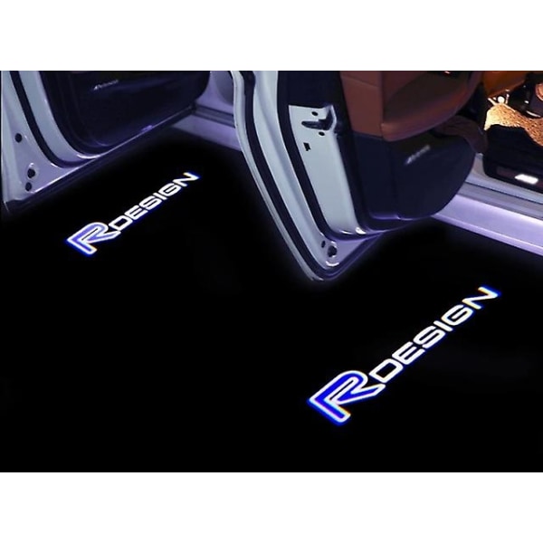 2 stk. Rd Bildørlamper til Volvo Rdesign Xc90 Xc60 Xc40 V90 S90 V40 V60 S60 S80 Volvo Courtesy Light Rdesign Logo Velkomstlys - Perfekt