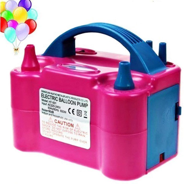 Födelsedagsballlong pump, 600w Bärbar sähköpallopumppu, automaattinen ja halvautomatisk blåsare för födelsedag, fest, bröllop(,)