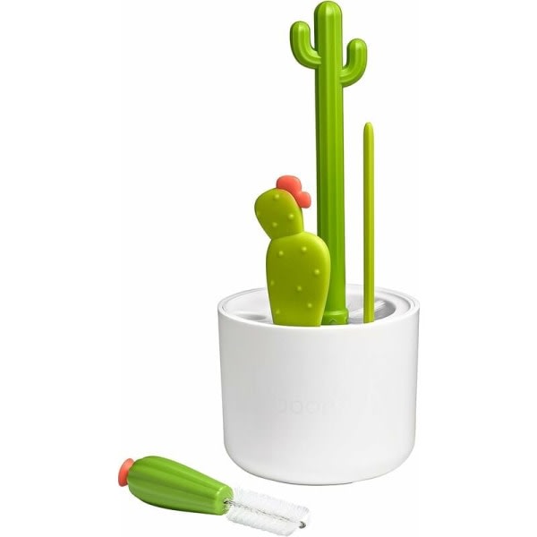 Baby Cactus Rengöringsborste Set Multifunktionell kopp Halmborste Baby Nappflaska Rengöringsborste i ett stycke