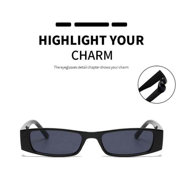 Rechteckige Sonnenbrille für Frauen,schlanke klassische retteckige