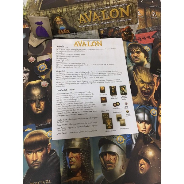 Resistance: The Avalon Card Game Mystery Board Game Ages 13+ avalon avalon