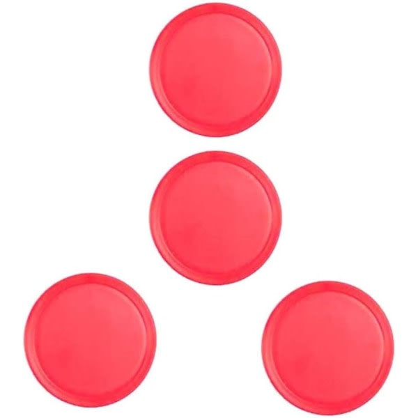 4 kpl ilmakiekkokiekkoja ja työntöjä maalikahvan vaihtomelat pelipöytätarvikkeita varten (punainen) 50 mm