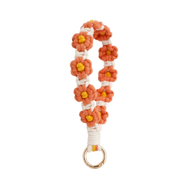 Bohemisk blomma handgjord daisy nyckelring växt krysantemum vårring flätat armband nyckelring Style 2