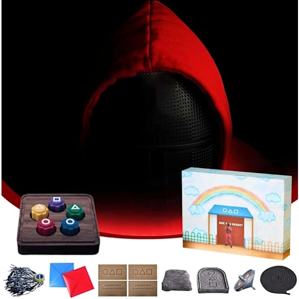 Gos- Squid Game 2 Koreansk Folkspel Set – Lekset Inspirerat av Squid Game 2 (9 st + Bas) r