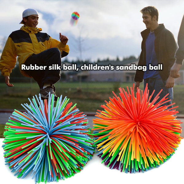 5 st tråd sensoriska bollar, stress boll, barn trådad stress boll regn