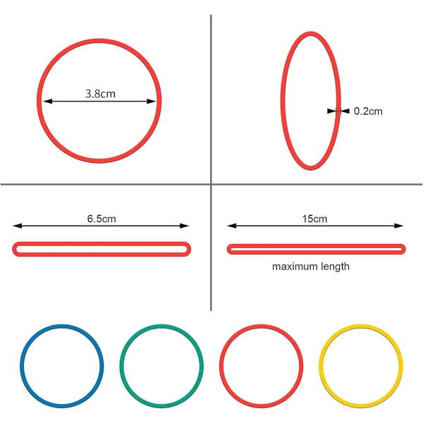 Elastisk gummibånd, robust tjocka stretchiga farvede bånd, naturligt elastisk bånd til skolans hjemmekontor stadigvæk Industriell hantverk DIY