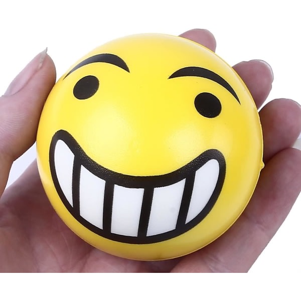 Wabjtam 12 st Ansiktsstressbollar, 2,5 tum roliga ansiktspressbollar Skumbollar för Handled Fingerövning Stressavlastning Kläm