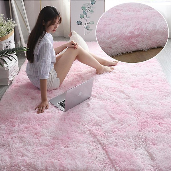 Bløde Regnbue Tæpper til Børneværelse, Bløde Tæpper, Stue, Børn, Babyværelse, Børnehave, Legeværelse, Sød Indretning, Tæppe, Tie dye lyserød Tie dye light pink 100x160cm
