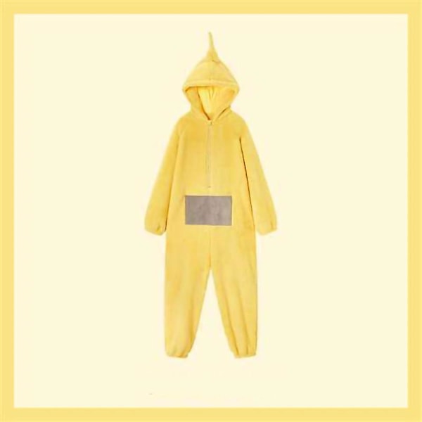 Unisex Teletubbies Kostymer Disi Onesies Lala Cosplay Pyjamas Vuxen Pyjamas Djur Sovkläder Jumpsuit Gul(YD) Yellow XL
