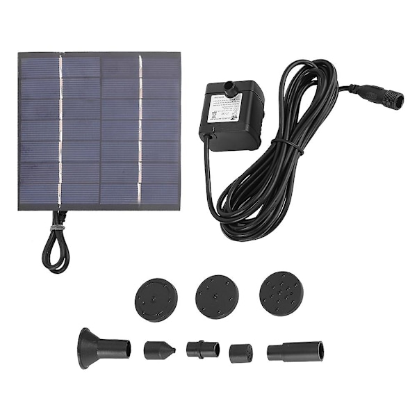 Solcellsdriven Dränkbar Vattenpump för Damm Pool Fontän Kit - 14W Panel