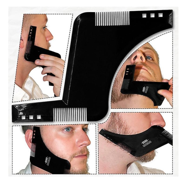 2-pakke skjeggbørste for menn Sideburn styling kam