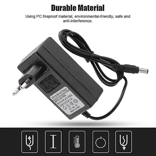 Ac100-240v Dc 16.8v 2a Erstatningsstrømadapter Li-ion Batterilader Sikker Opladning Eu-stik