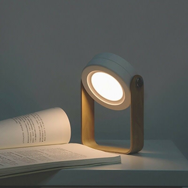 Opladningsbart lys Øgonbeskyttelse for barn Læsning LED-fällbar pekbordslampe (vit?)