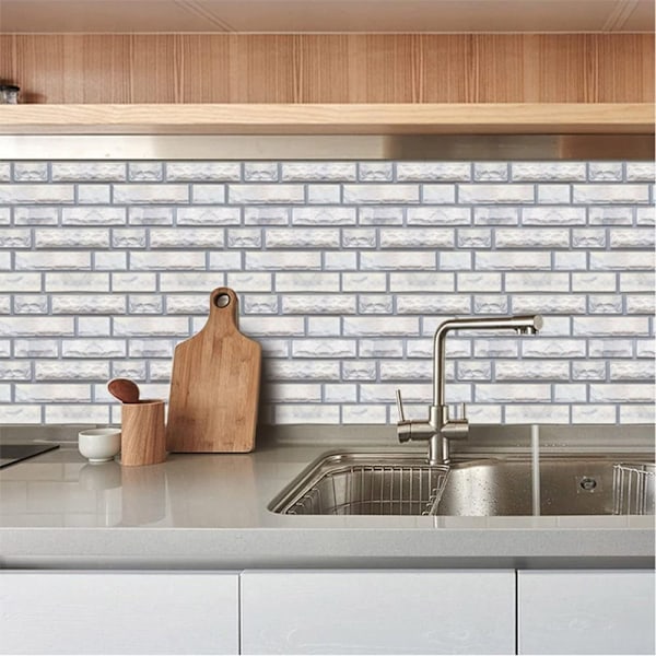 10 stk. Backsplash Peel and Stick selvklæbende