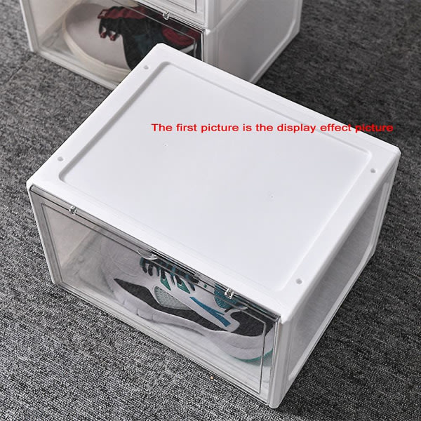 Magneettinen imu tennarien säilytyslaatikko läpinäkyvä koripallokengät kenkälaatikko näyttö kenkäkaappi punainen